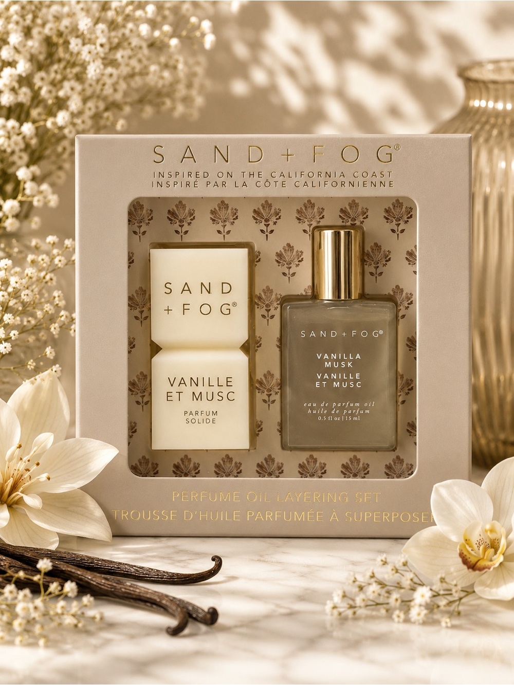 SAND + FOG VANILLA MUSK PERFUME OIL LAYERING SET